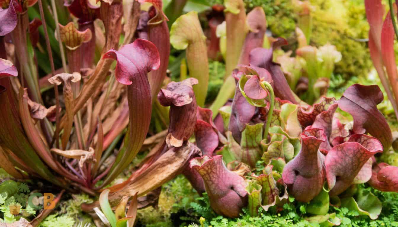 A group of Pitcher Plants. Non-traditional fly repellent plants