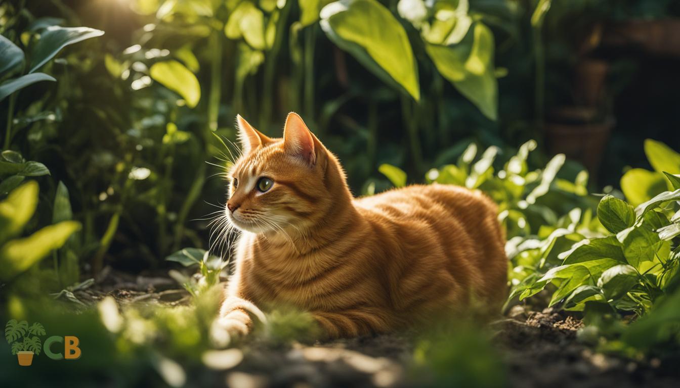 Cat in a garden