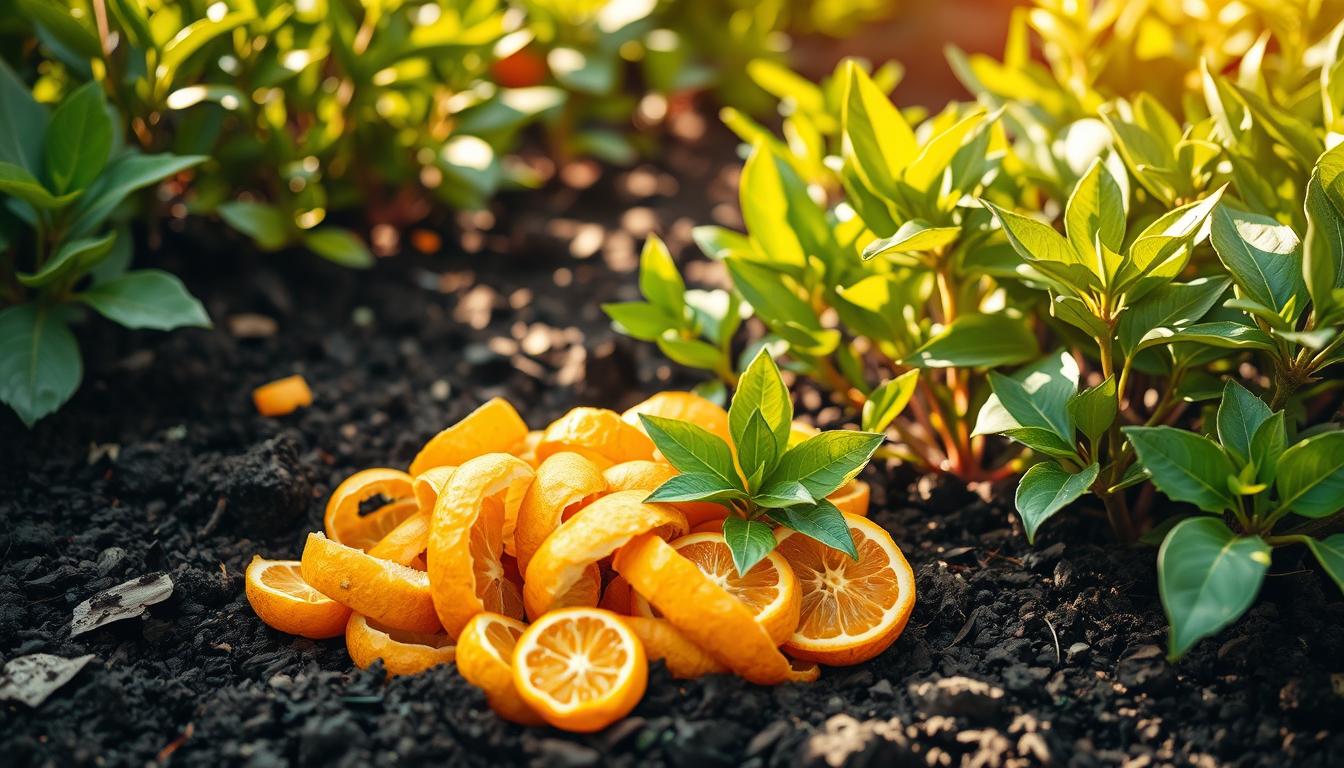 Orange Peels in Garden Composting Orange Peels in Garden Composting