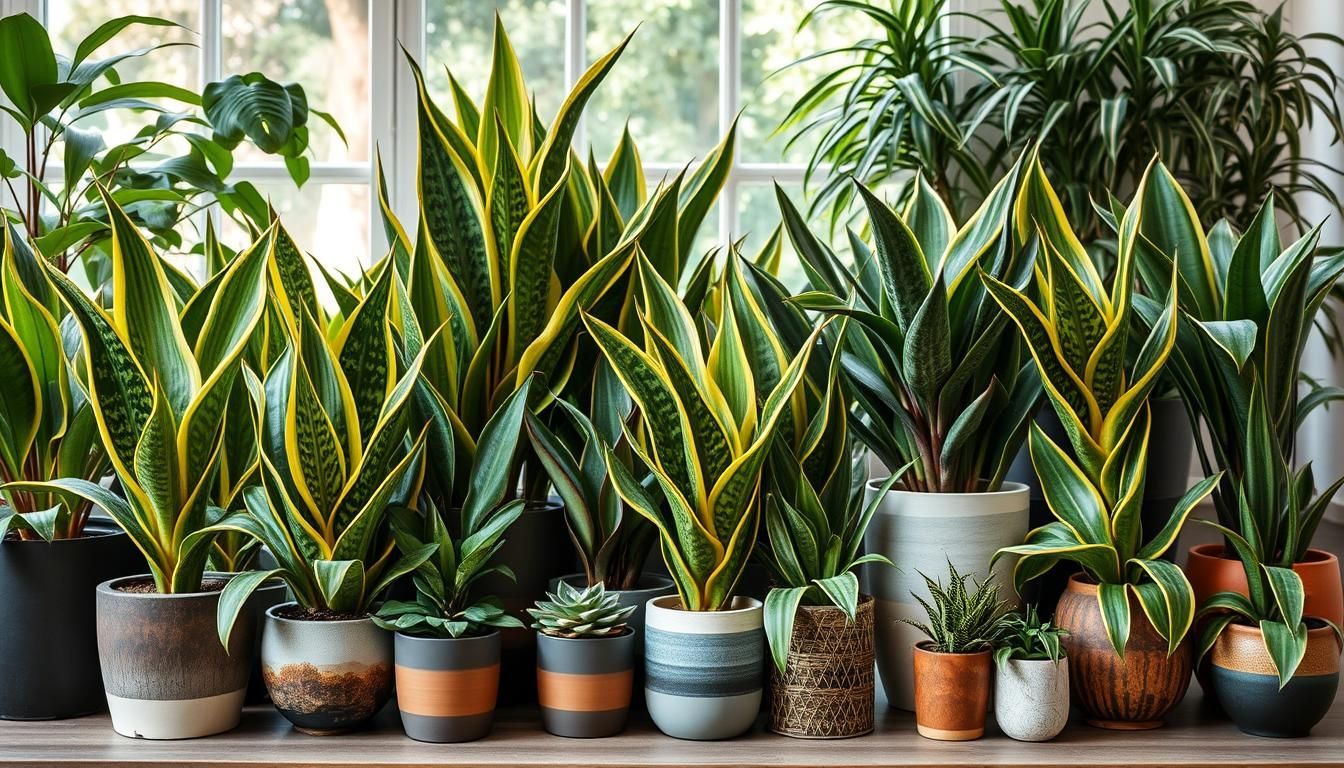 Various types of stunning Snake Plants