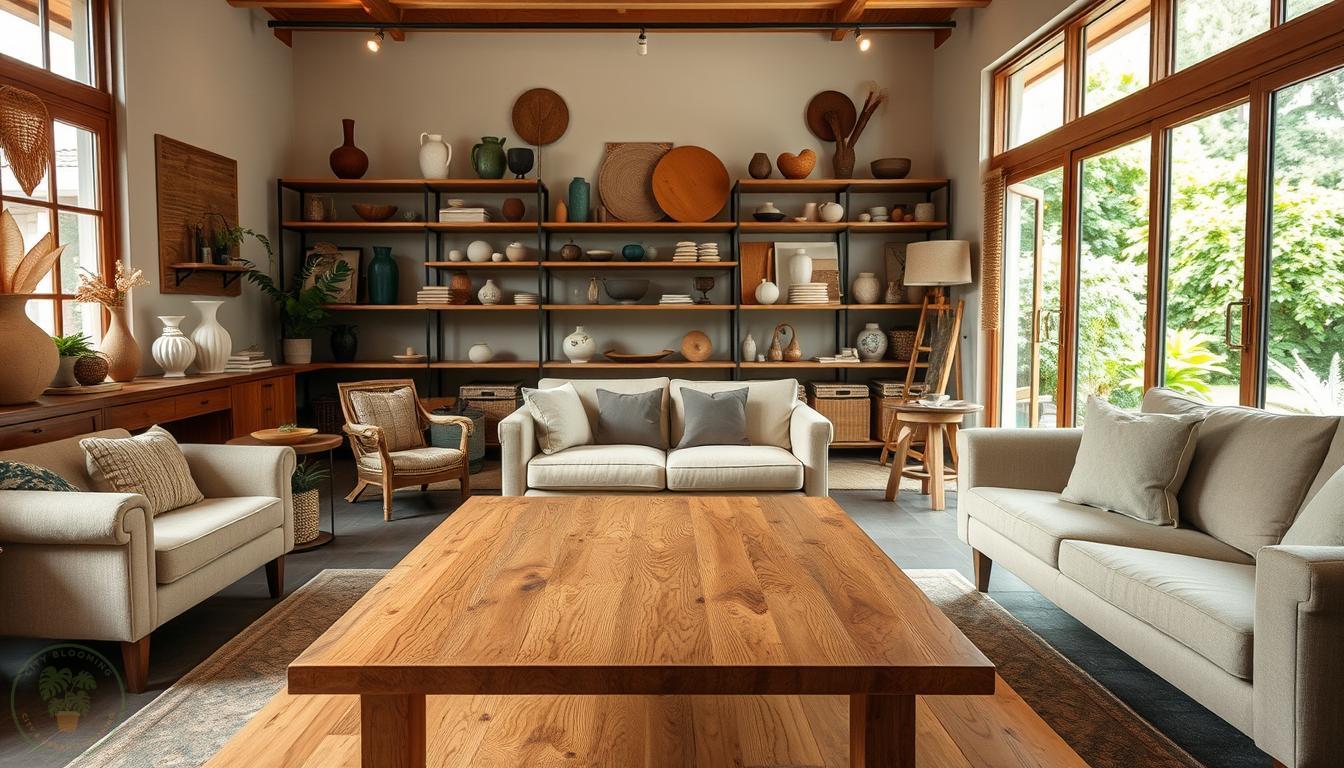 Various sustainable furniture pieces
